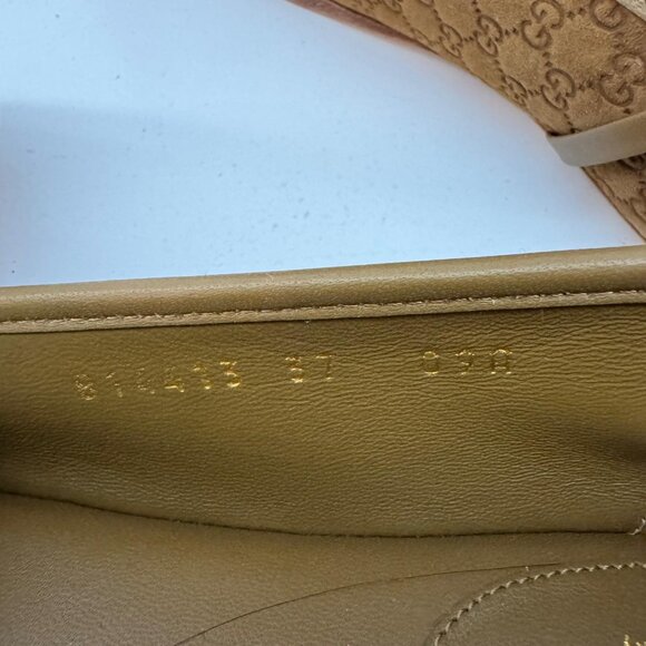 GUCCI, Suede Horsebit GG Ballerinas - Picture 7 of 15
